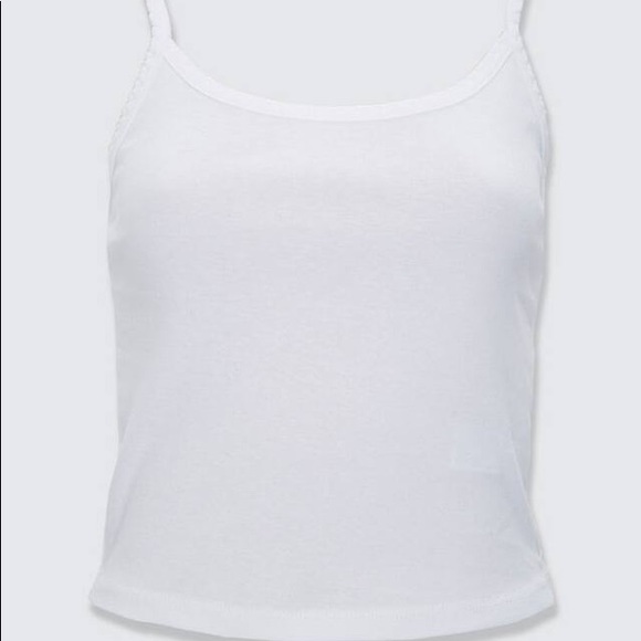 F21 Ribbed Knit Cami White Medium - Picture 3 of 6